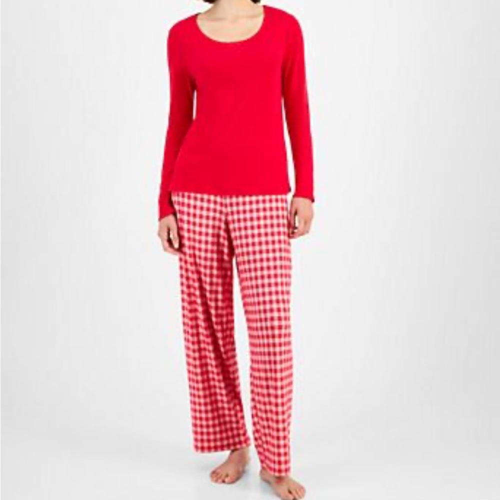 Croft & Barrow Red and White Check Pajama Set